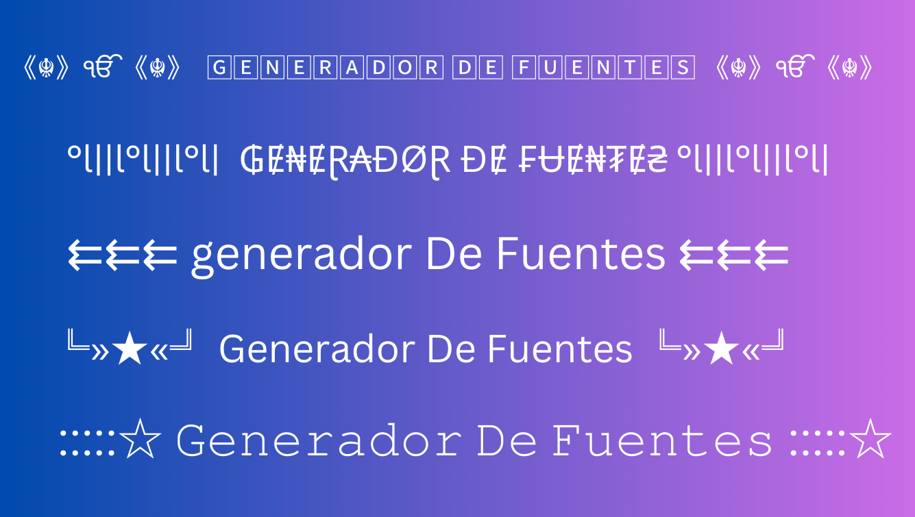 Generador De Fuentes